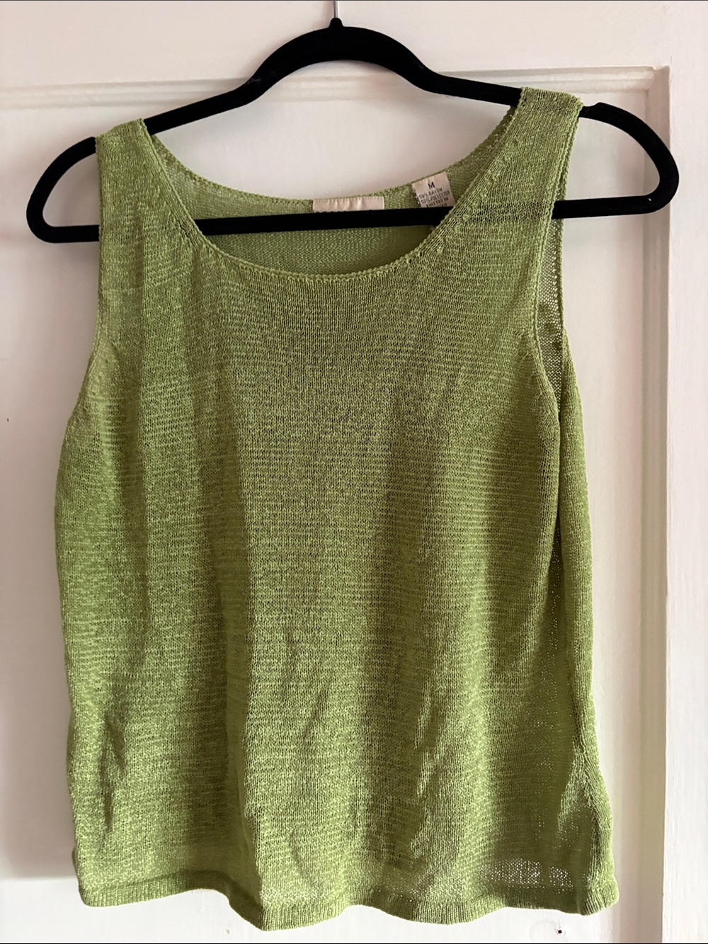 Apostrophe Olive Green Knit Tank Top